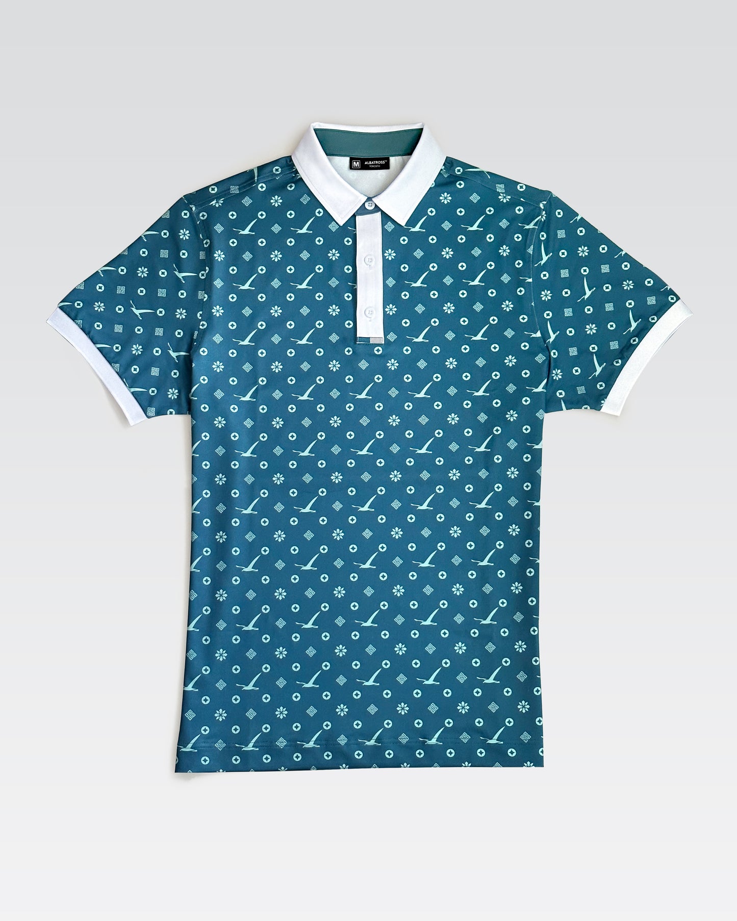 Emerald Green with Signature Pattern - Polo by Albatross Toronto
